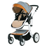 Teknum baby stroller folding baby child four seasons general newborn stroller baby brand leather stroller 2 in 1 baby car