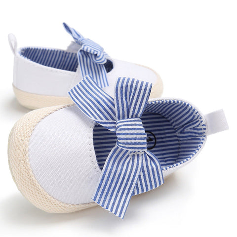 Stylish summer Toddler Baby Shoes Newborn Girls Soft Soled casual cotton Princess striped Crib Shoes Prewalker one pairs