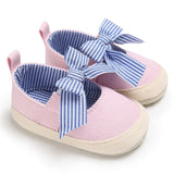 Stylish summer Toddler Baby Shoes Newborn Girls Soft Soled casual cotton Princess striped Crib Shoes Prewalker one pairs