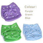 Hot sales! 3pcs Lot Baby Diapers Children Cloth Diaper Reusable Nappies Adjustable Diaper Cover Washable Free Shipping