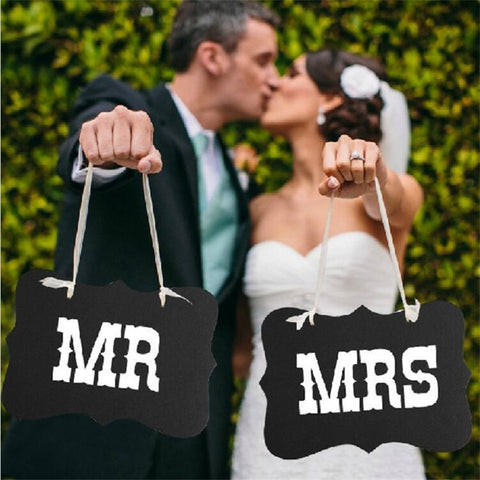 1set MR&MRS Photo Props Wedding Decorations Bride To Be Party Decoration Party Supplies Baby Shower Happy Birthday for Wedding.Q
