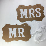 1set MR&MRS Photo Props Wedding Decorations Bride To Be Party Decoration Party Supplies Baby Shower Happy Birthday for Wedding.Q