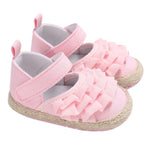 Newborn Baby Shoes Autumn/Spring Lace Baby Girls Shoes First Walkers Fashion Soft Bottom Girl Princess Shoes