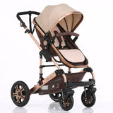 Luxury Baby Stroller 2 in 1 High Landscape Baby Prams For Newborns Travel System Baby Trolley Walker Foldable Baby Car Carriage