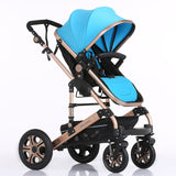 Luxury Baby Stroller 2 in 1 High Landscape Baby Prams For Newborns Travel System Baby Trolley Walker Foldable Baby Car Carriage
