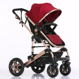 Luxury Baby Stroller 2 in 1 High Landscape Baby Prams For Newborns Travel System Baby Trolley Walker Foldable Baby Car Carriage