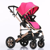 Luxury Baby Stroller 2 in 1 High Landscape Baby Prams For Newborns Travel System Baby Trolley Walker Foldable Baby Car Carriage