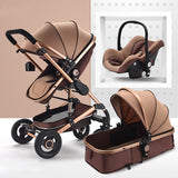 Luxury Baby Stroller 3 in 1 With Car Seat High Landscape Prams For Newborns Travel System Foldable Baby Carriage Trolley Walker
