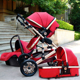 Luxury Baby Stroller 3 in 1 With Car Seat High Landscape Prams For Newborns Travel System Foldable Baby Carriage Trolley Walker