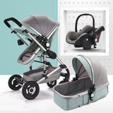 Luxury Baby Stroller 3 in 1 With Car Seat High Landscape Prams For Newborns Travel System Foldable Baby Carriage Trolley Walker