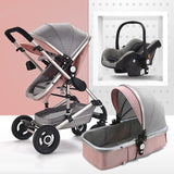 Luxury Baby Stroller 3 in 1 With Car Seat High Landscape Prams For Newborns Travel System Foldable Baby Carriage Trolley Walker