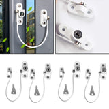 4 Pcs Baby Safety Locks Stainless Child Window Restrictor Infant Security Lock Safety Kids Prevent Children Falling Window Lock