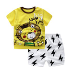 Newborn Clothing Set Casual Summer Baby Set Kids Short Sleeve Sports Set Tshirt Shorts Infant Baby Clothes 6-24Month