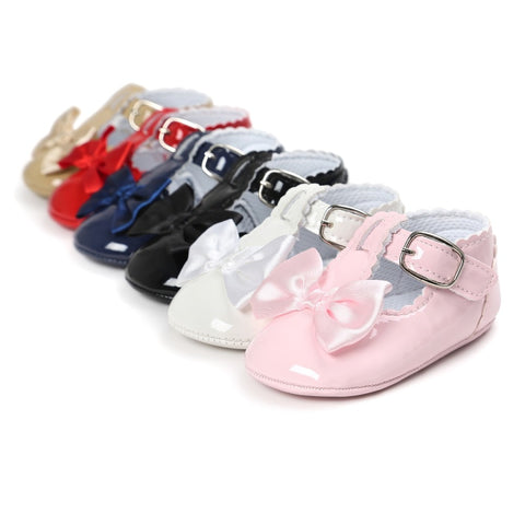 Kids Baby Moccasins Baby Girl Child Shoes PU Leather Princess Crib Shoes Newborn Comfy New Born Girl Shoes First Walker 11-13cm