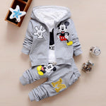 Baby Boys Clothes Brand Sets Cute Minnie Toddler Infant Newborn  Baby Clothes Infant Cotton Coat+T Shirt+Pants 3Pcs Clothes Sets