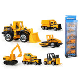 6PCS/Set Baby Engineering Cars Toy Boys Girls Imitation Inertial Engineering Car Dump Roller Truck Mode Children Excavator Toys