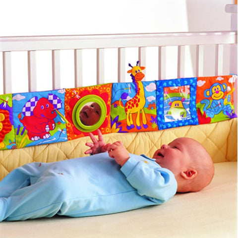 Baby Toys Knowledge Baby Cloth Book Around Multi-touch Multifunction Fun And Double Color Colorful Bed Bumper 0-12 Months