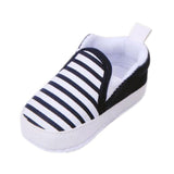 Baby Boys Shoes Infant Slip-On First Walkers Toddler Striped Canvas Sneaker bebek ayakkabi