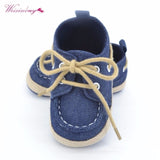 2019 Spring Baby boy Shoes First Walker Lace-up T-tied solid color casual Toddler Shoes Non-slip Soft Bottom Warm Shoes