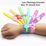Flamingo Mermaid Party Decoration Rubber Bracelet Baby Shower Hawaii Birthday Party Decorations Kids Wedding Event Party Favors