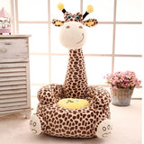 Cartoon Kids Seats Sofa Comfortable PP Cotton Animal Giraffe Small Big Size Baby Portable Chair Gifts for Children