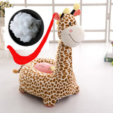 Cartoon Kids Seats Sofa Comfortable PP Cotton Animal Giraffe Small Big Size Baby Portable Chair Gifts for Children