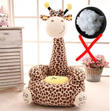 Cartoon Kids Seats Sofa Comfortable PP Cotton Animal Giraffe Small Big Size Baby Portable Chair Gifts for Children