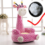 Cartoon Kids Seats Sofa Comfortable PP Cotton Animal Giraffe Small Big Size Baby Portable Chair Gifts for Children