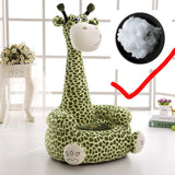 Cartoon Kids Seats Sofa Comfortable PP Cotton Animal Giraffe Small Big Size Baby Portable Chair Gifts for Children