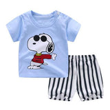Cartoon Shark New Born Baby Boy Fashion Clothing Outfits Baby Girl Casual Clothing Sets