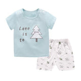 Cartoon Shark New Born Baby Boy Fashion Clothing Outfits Baby Girl Casual Clothing Sets