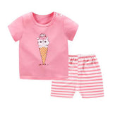 Cartoon Shark New Born Baby Boy Fashion Clothing Outfits Baby Girl Casual Clothing Sets