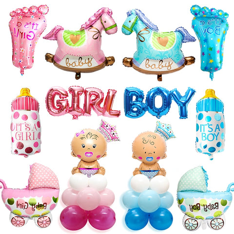 Heronsbill Its a Girl Boy Foil Balloon Baby Shower Decorations Party Supplies Babyshower Gender Reveal Baptism Game Pink blue