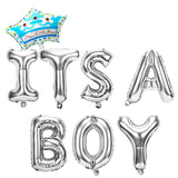 Heronsbill Its a Girl Boy Foil Balloon Baby Shower Decorations Party Supplies Babyshower Gender Reveal Baptism Game Pink blue