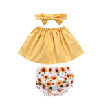 3PCS Toddler Kids Baby Girl Clothes Set Denim Tops T-shirt +Tutu Skirt Headband Outfits Summer Cowboy Suit Children Set