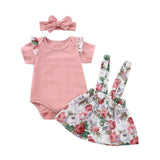 3PCS Toddler Kids Baby Girl Clothes Set Denim Tops T-shirt +Tutu Skirt Headband Outfits Summer Cowboy Suit Children Set
