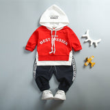 Spring Autumn Kids Cotton Clothes Sets Baby Girls Boys Sports Hooded T-Shirt Pants 2pcs/Sets Fashion Children Casual Tracksuits