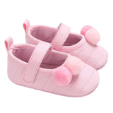 Newborn Baby Girl Flower Sneakers Toddler Cotton Bow Casual Shoes Infant Little Girls Princess Sequin Stars Leather Shoes 0-18Ms