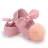 Newborn Baby Girl Flower Sneakers Toddler Cotton Bow Casual Shoes Infant Little Girls Princess Sequin Stars Leather Shoes 0-18Ms