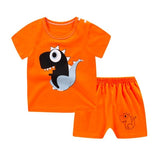 Cartoon Shark New Born Baby Boy Fashion Clothing Outfits Baby Girl Casual Clothing Sets