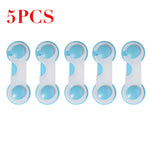 5pcs Plastic Baby Safety Protection From Children In Cabinets Boxes Lock Drawer Door Terminator Security Product