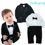 New baby boy clothes gentleman baby clothing set shirt with tie+ coat+pant newborn baby clothes