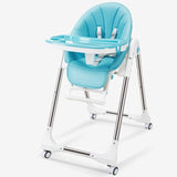 Upgrade With Wheels Newborn Baby Chair Portable Infant Seat Adjustable Folding Baby Dining Chair High Chair Baby Feeding Chairs