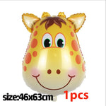 10pcs Latex Animal Balloons Green Jungle Theme Party Baloon Baby Foil Balloon For Baby Shower Birthday Party Decor Kid Toys Ball