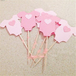 10Pcs Baby Shower Its a Boy Girl Clothes Cupcake Toppers Birthday Party Decorations Kids Favors Supplies Babyshower
