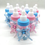 50Pcs/lot Baby Shower Decorations Girls Boys Candy Bottle Baptism Favors Christmas Halloween Party DIY Gifts Box Plastic Case